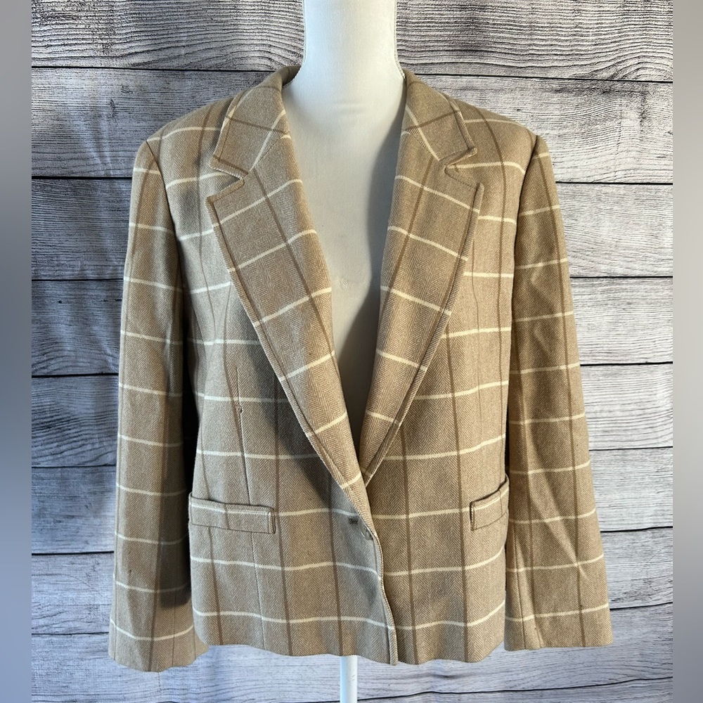 Pendleton 100% virgin wool vintage tan blazer